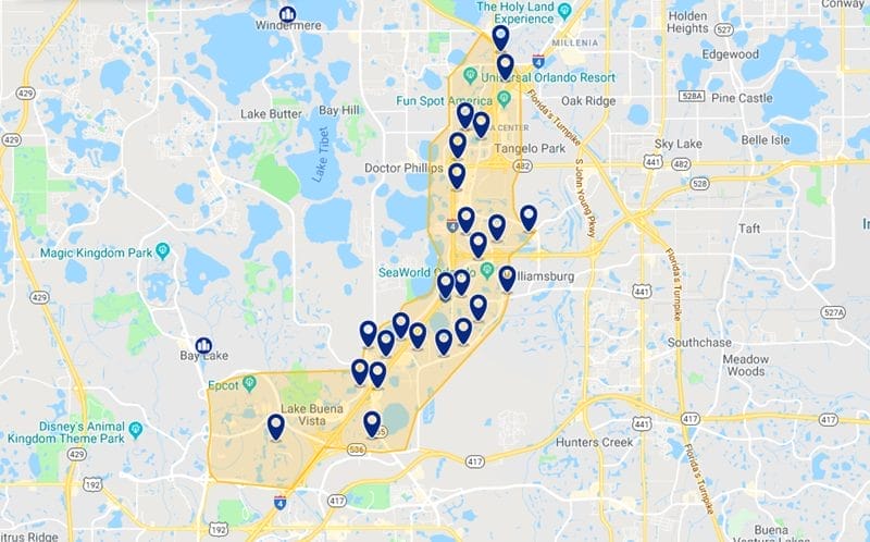 Melhores áreas para ficar em Orlando