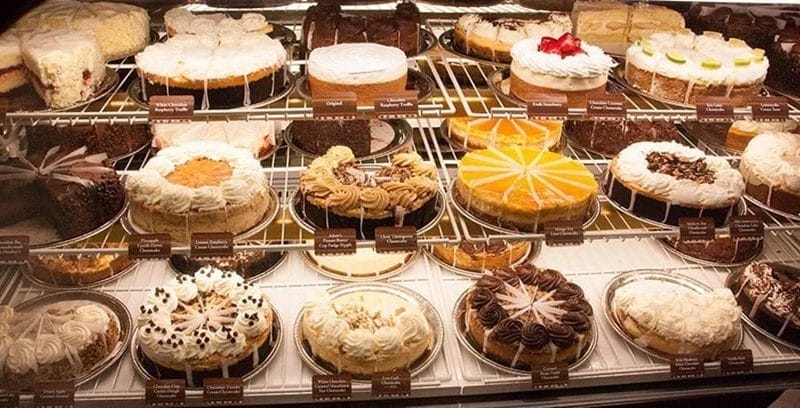 Desserts at the Cheesecake Factory restaurant in Orlando