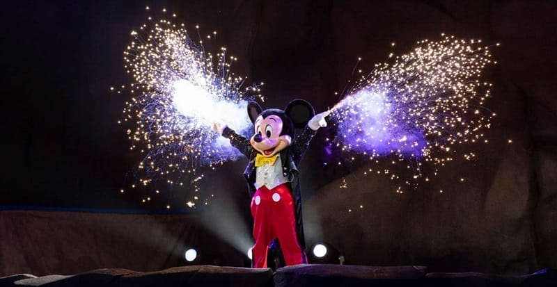 Fantasmic Disney Show at Hollywood Studios park in Orlando