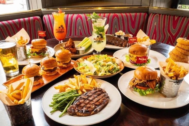 Food at the Hard Rock Live restaurant in Orlando