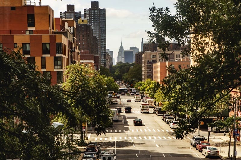 Straße im New Yorker Stadtteil Harlem  