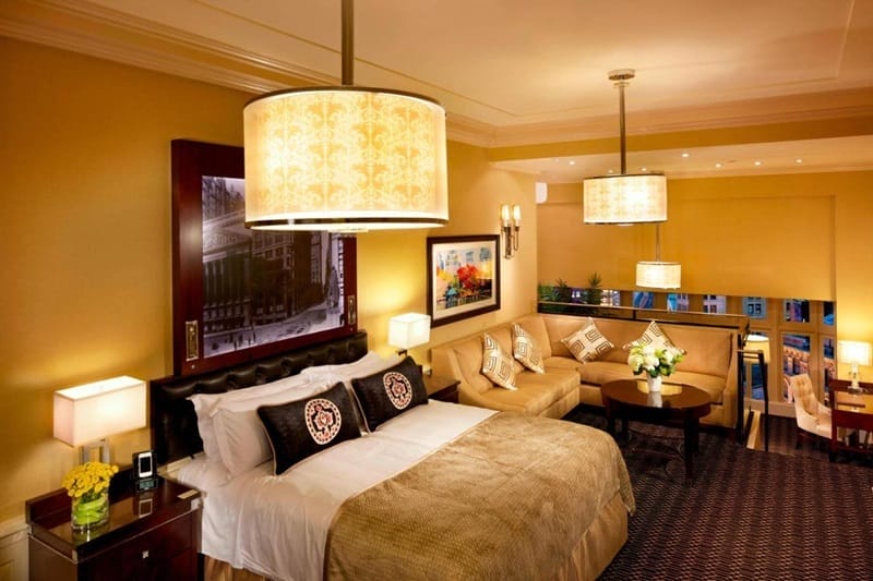 Camera da letto dell'Algonquin Hotel di New York
