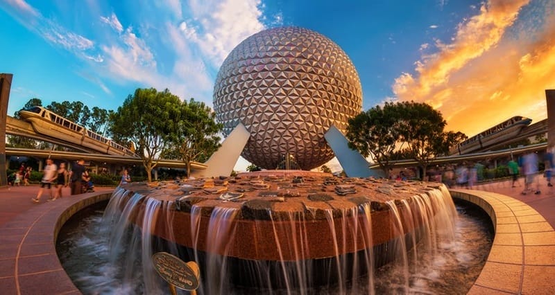 Sunset at Epcot Center