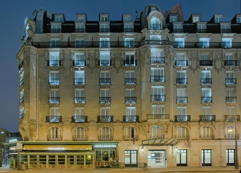 Hotel facade in Paris