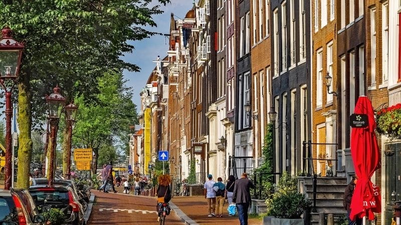 Das Viertel Jordaan in Amsterdam