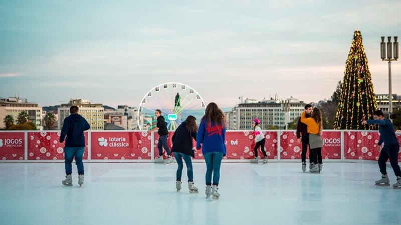 Pista de patinaje sobre hielo en Lisboa
