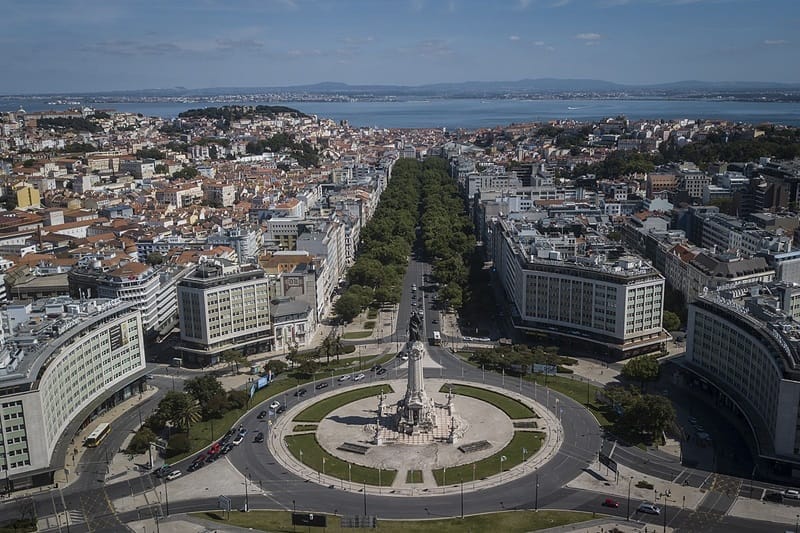 Marquês do Pombal area in Lisbon