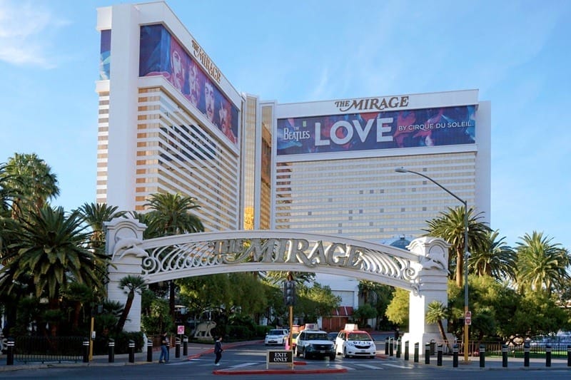 O Hotel Mirage em Las Vegas