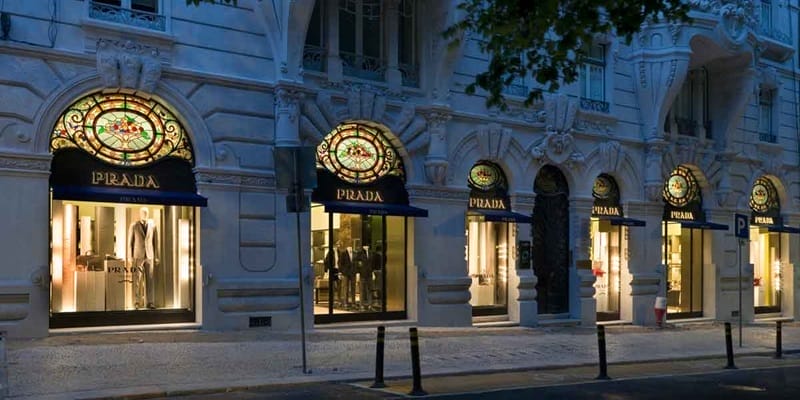 Prada Geschäft in Lissabon