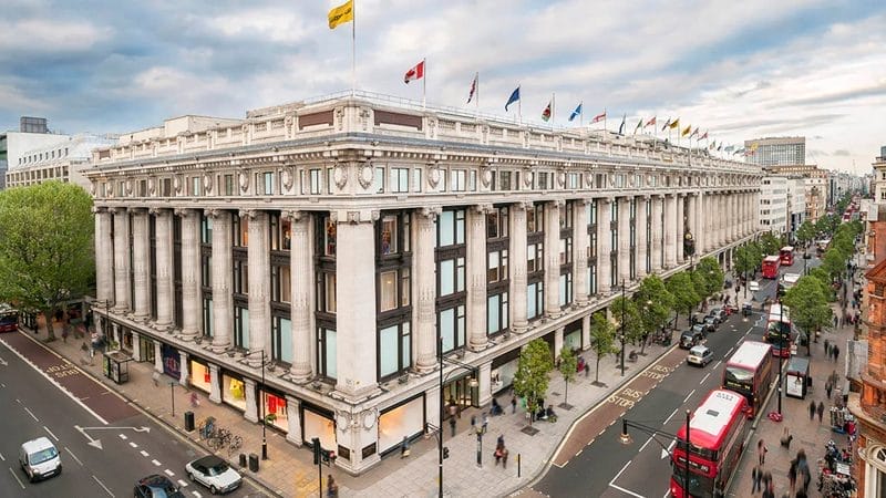 Selfridges department store in London