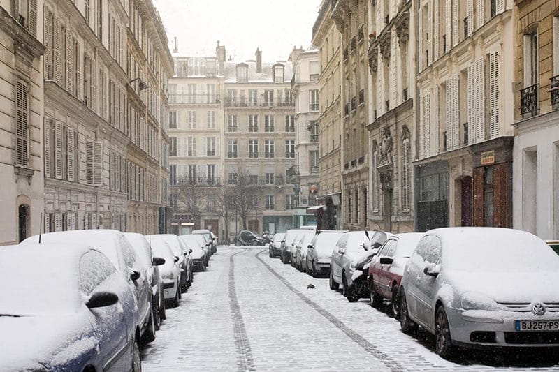 Schneetag in Paris