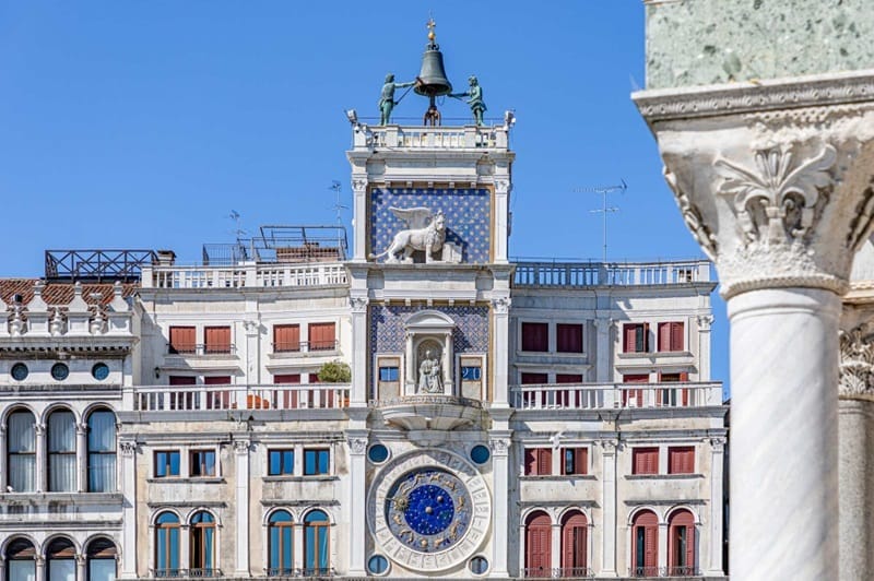 Clock Tower in Venice in Italy