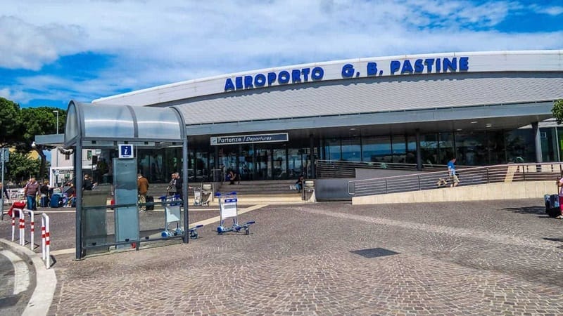 Outside the Ciampino Airport in Rome