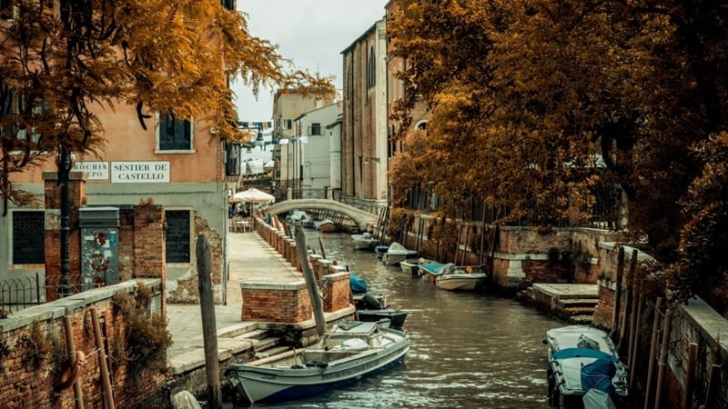 Um dia de outono em Veneza