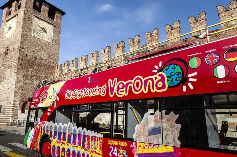 Tourist bus in Verona