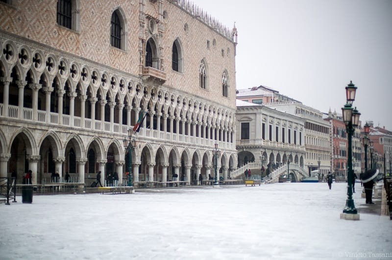 Dia de neve em Veneza