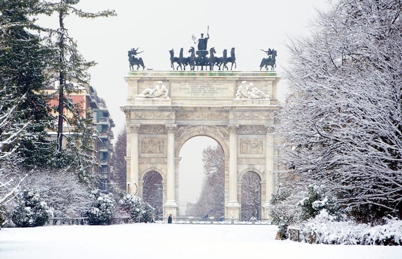 Snow in Milan