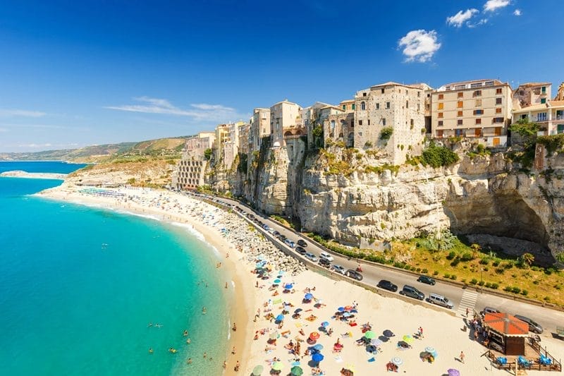 Strand in Tropea in Kalabrien