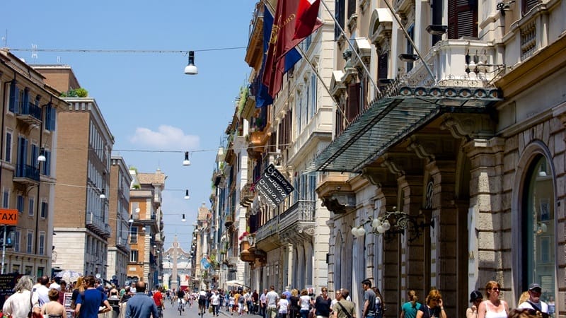 Via del Corso en Roma