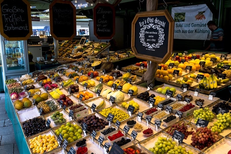 Mercado Viktualienmarkt em Munique