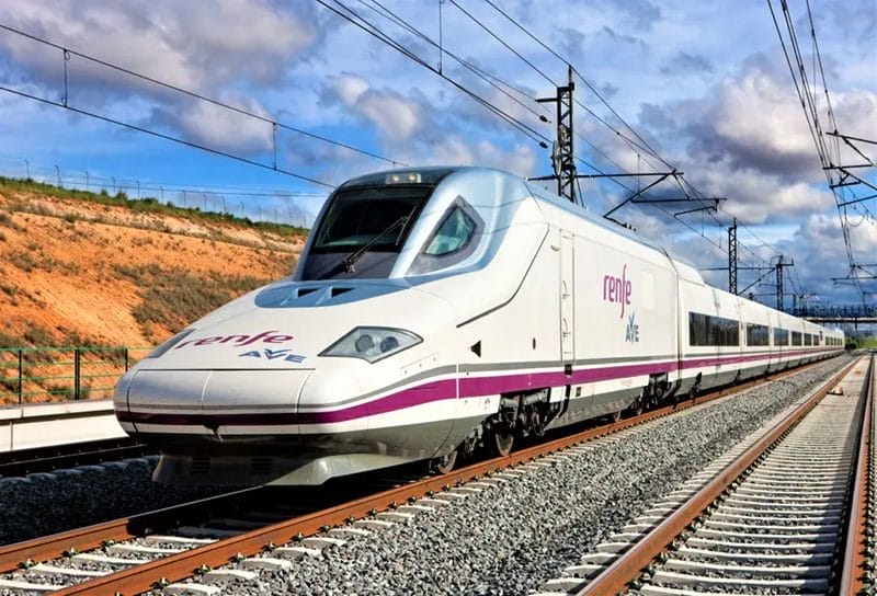 Bullet train in Madrid