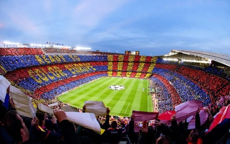 Lo stadio Camp Nou di Barcellona