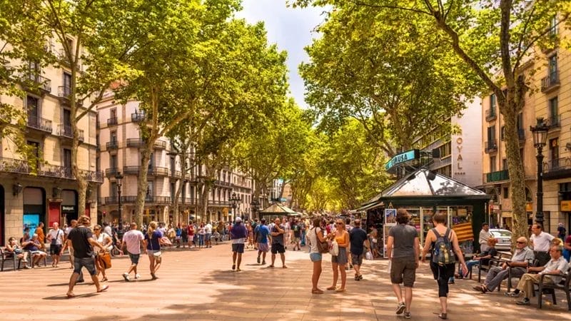 Las Ramblas em Barcelona