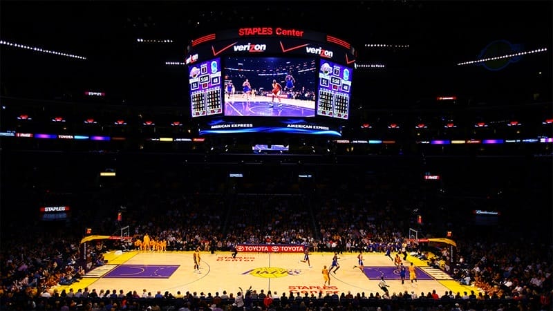 NBA game in Los Angeles