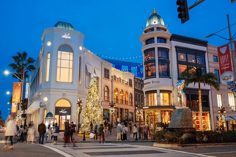 Rodeo Drive at night