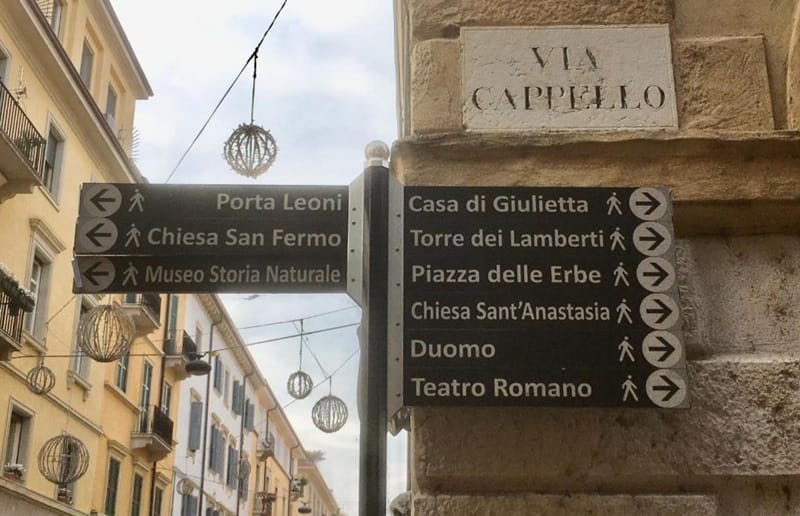 Via Cappello a Verona