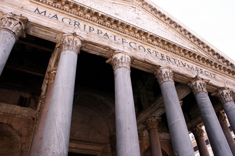 Columns of the Pantheon in Rome