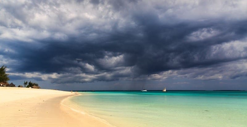 Nuvens pesadas em Punta Cana