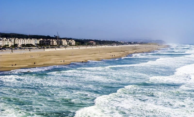 Plage de l'océan à San Francisco