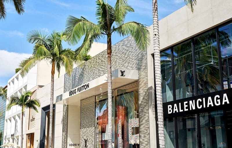 Lojas na Rodeo Drive em Los Angeles