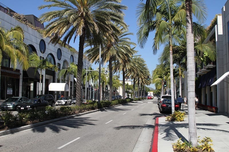 Strada di Rodeo Drive a Los Angeles