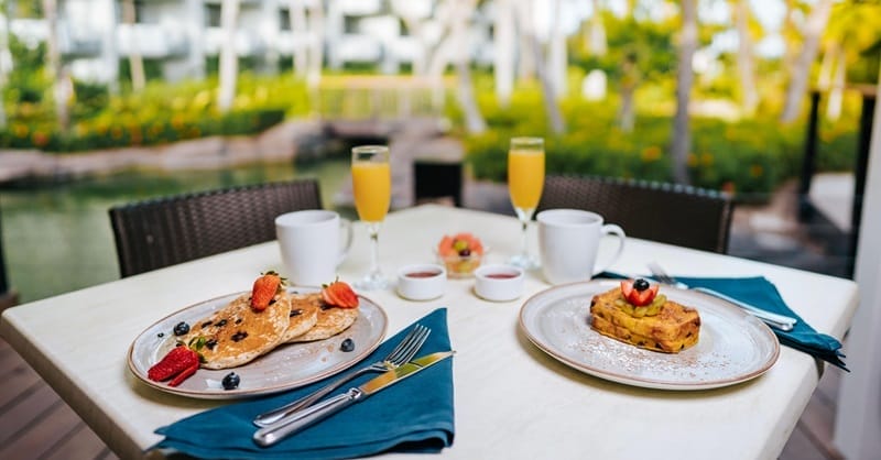 Pequeno-almoço no hotel em Aruba